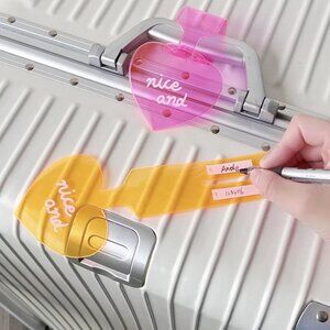 Colorful Heart Luggage Tags Set of #4 Trendy Travel Accessories